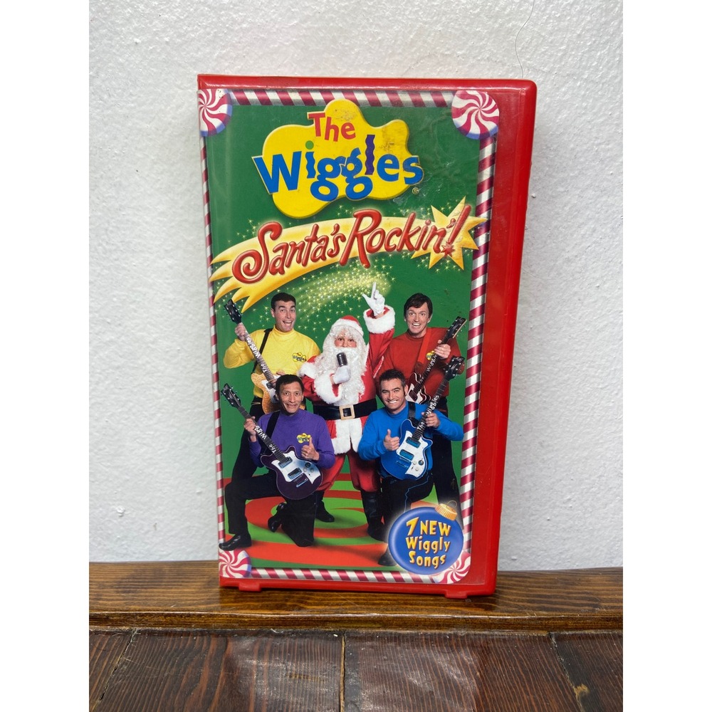 The Wiggles Santa's Rockin! VHS 2004 Christmas Holiday Red Clamshell Case Y2K